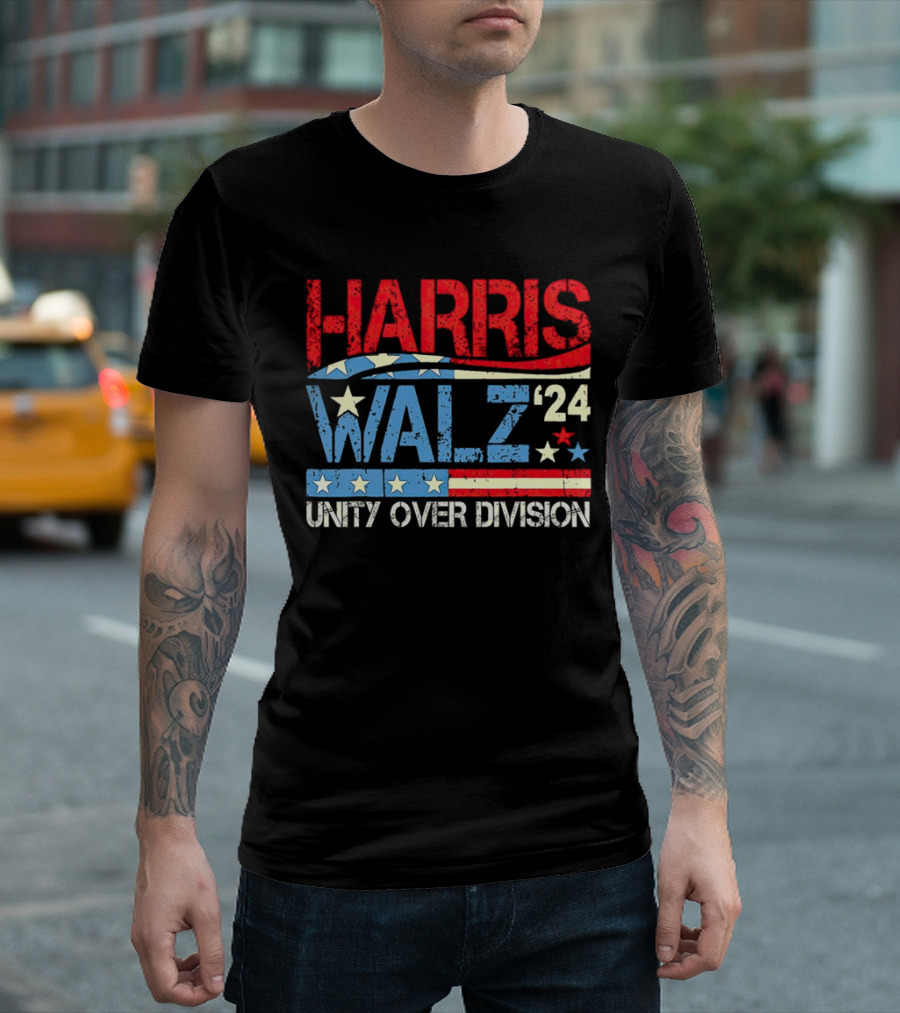 Harris Walz ’24 American Unity Over Division T-Shirt