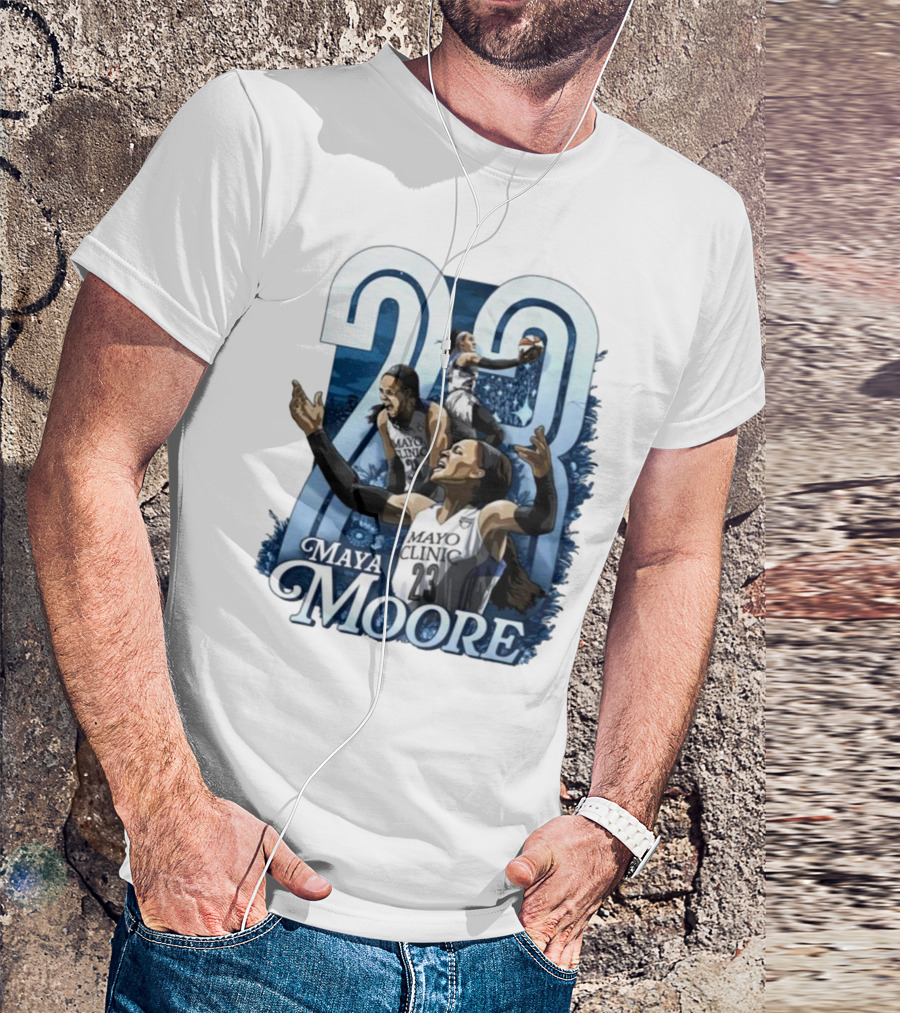 Maya Moore 23 Mayo Clinic Retro Basketball Legend T-Shirt