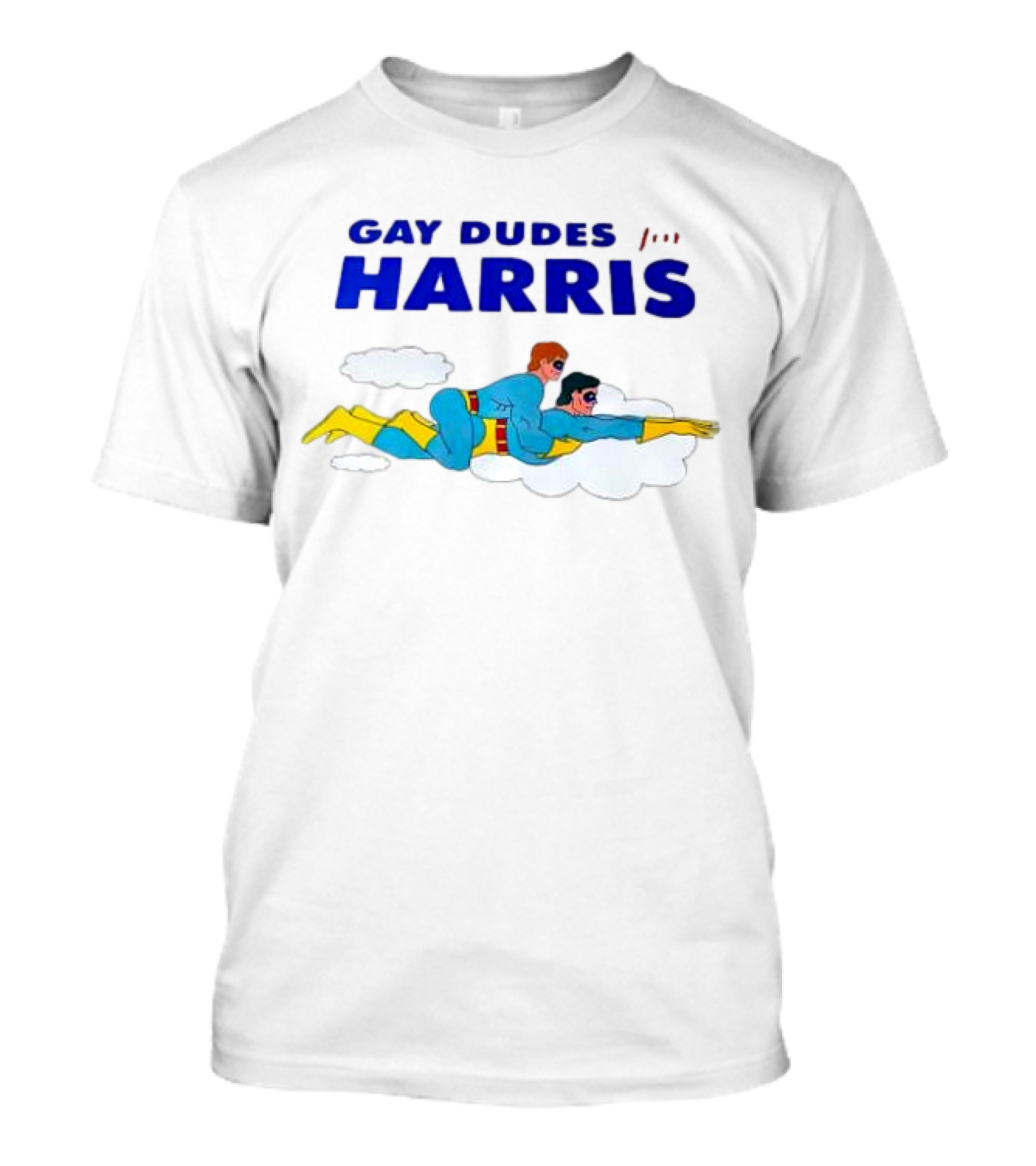 Gay Dudes For Harris Cartoon Superhero T-Shirt