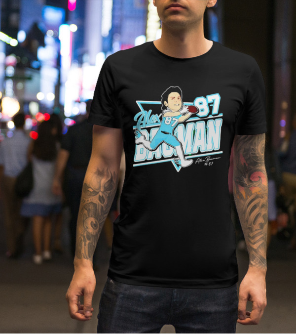 Tulane Green Wave Alex Bauman 87 Cartoon Football Character T-Shirt