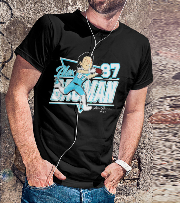 Tulane Green Wave Alex Bauman 87 Cartoon Football Character T-Shirt