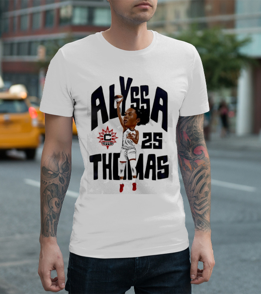 Alyssa Thomas 25 Connecticut Sun Cartoon T-Shirt