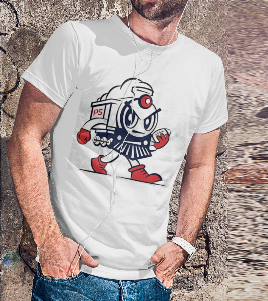 Pate State PS Locomotive Football Mascot T-Shirt