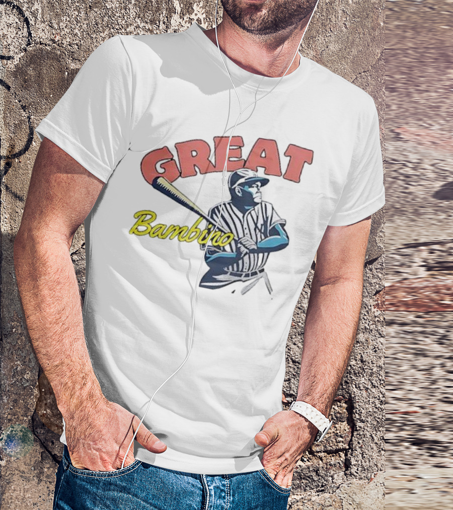 Great Bambino Baseball Legend Iconic Cotton Crew T-Shirt