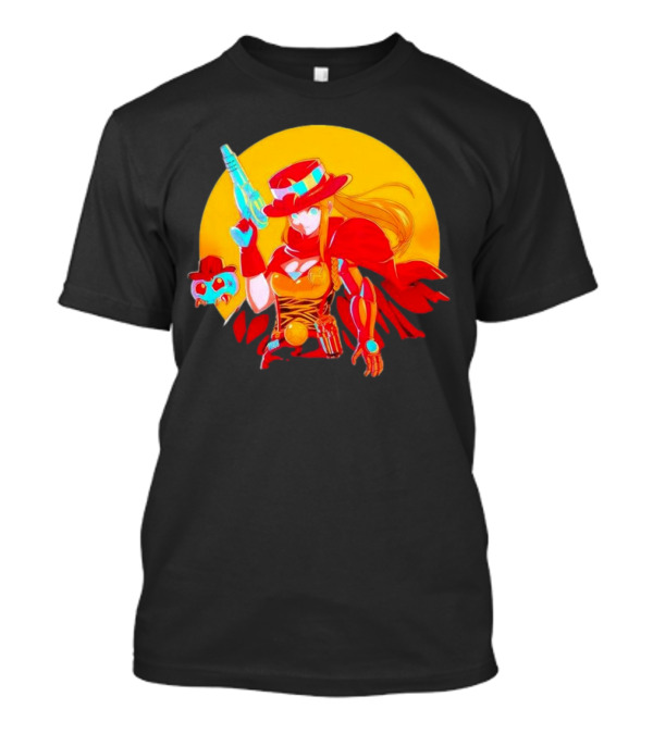 Samus Aran Metroid Marshal With Gun And Hat In Western T-Shirt