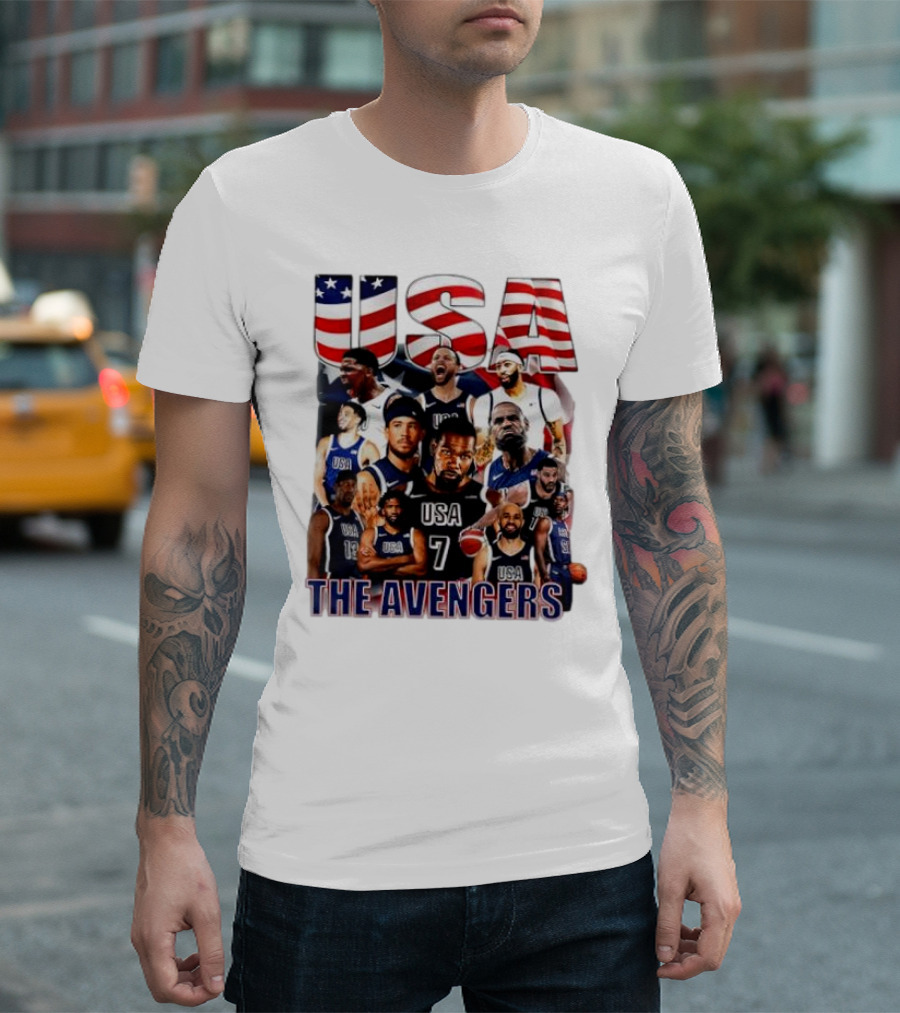 USA The Avengers All Team Players Basketball Stars T-Shirt