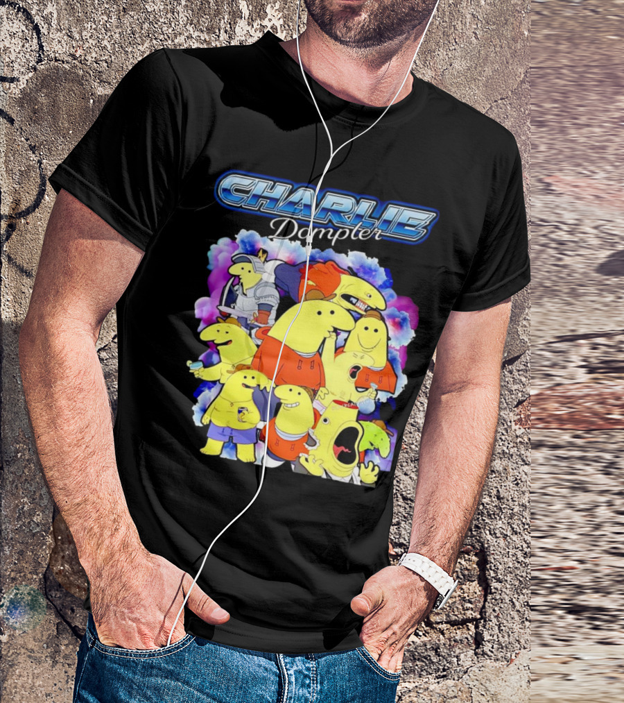 Charlie Dompler Colorful Cartoon Characters T-Shirt