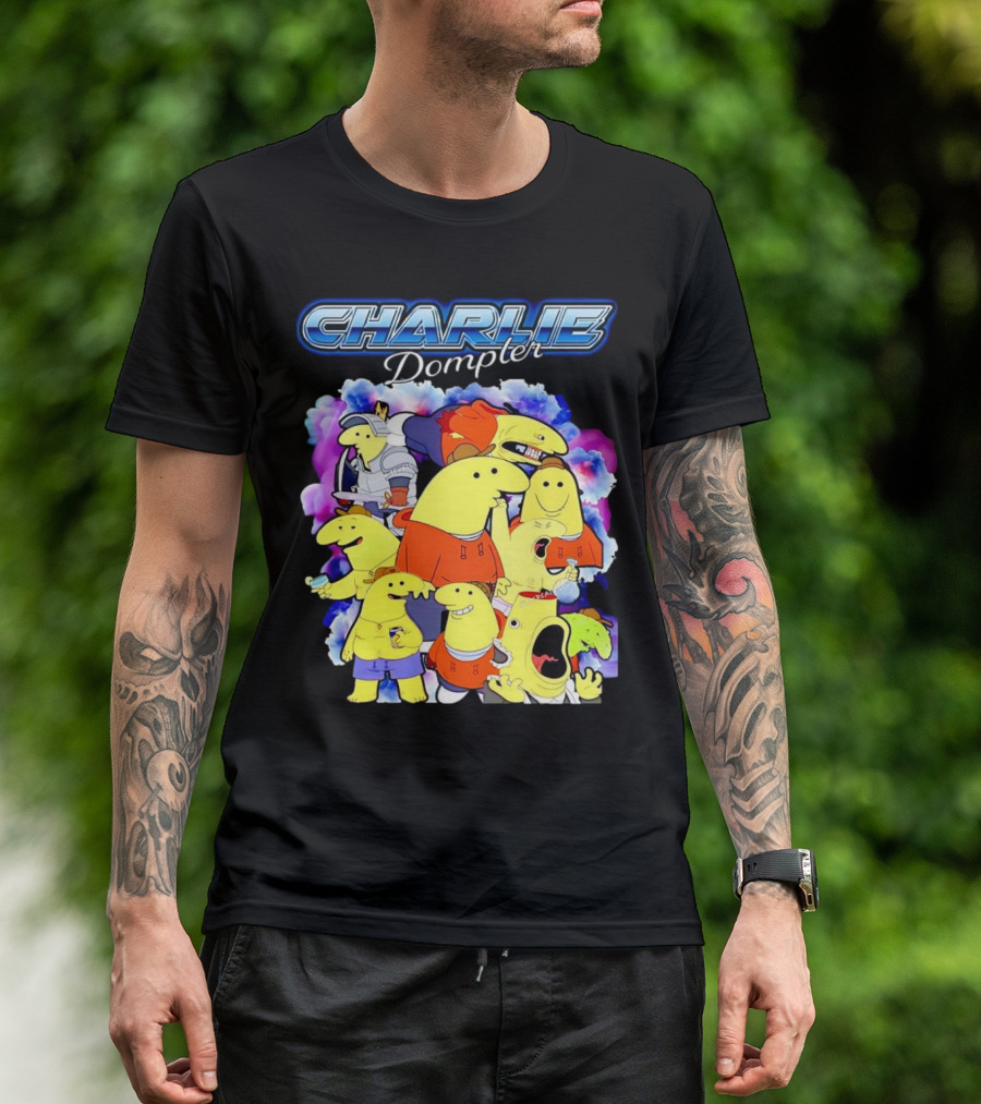 Charlie Dompler Colorful Cartoon Characters T-Shirt