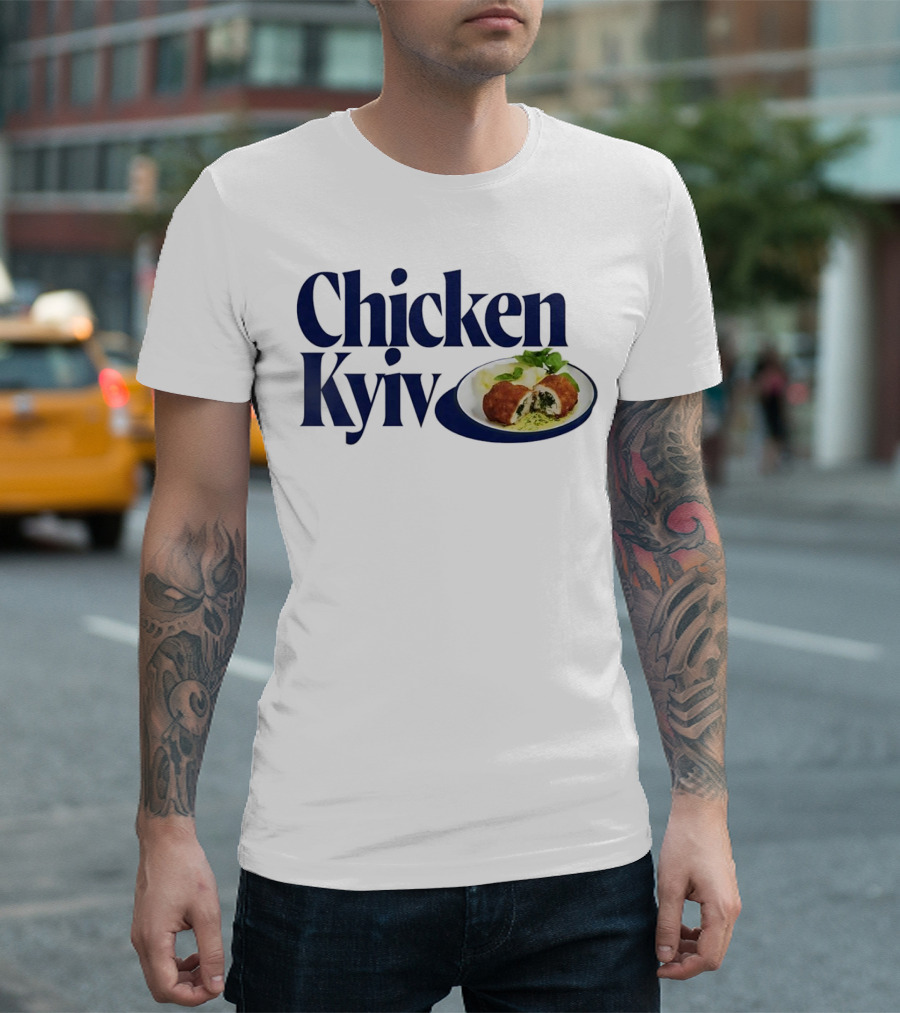 Chicken Kyiv Plate with Stuffed Cutlet and Greens T-Shirt