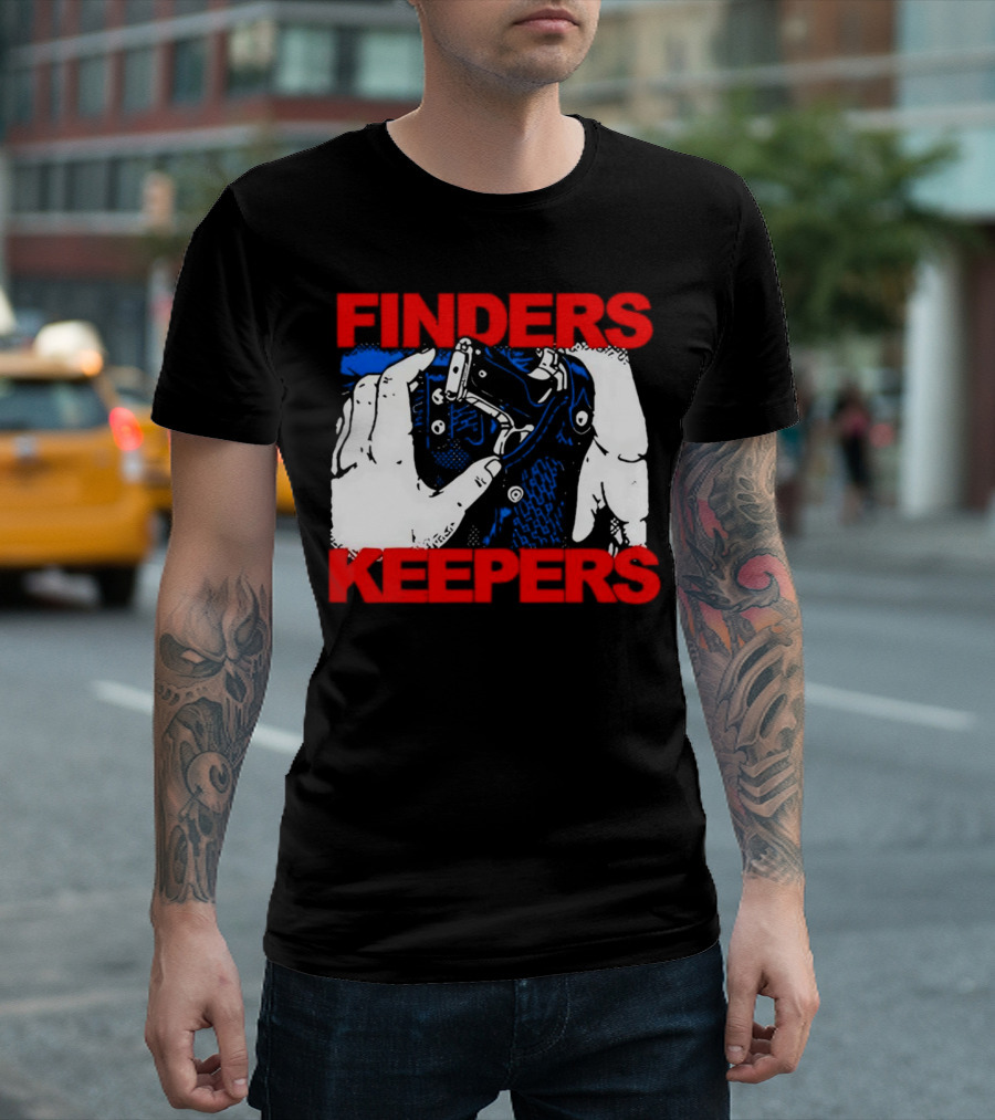 Finders Keepers Gun In Holster Pop T-Shirt