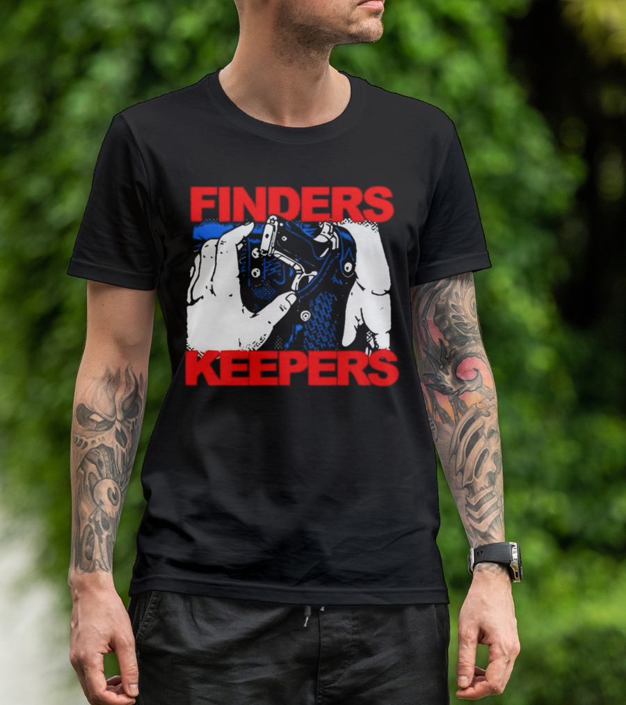 Finders Keepers Gun In Holster Pop T-Shirt