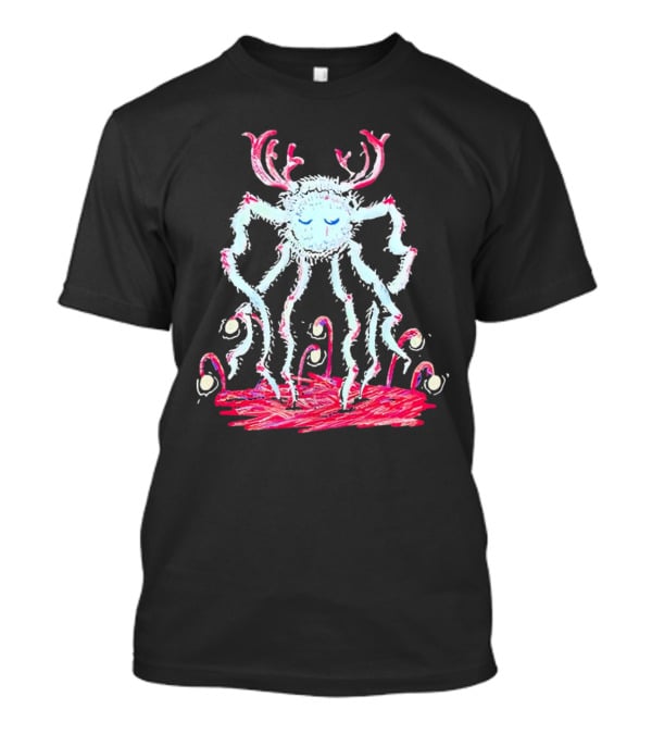 Cavetown Spider Whimsical Creature With Antlers In Pastel Sketch T-Shirt