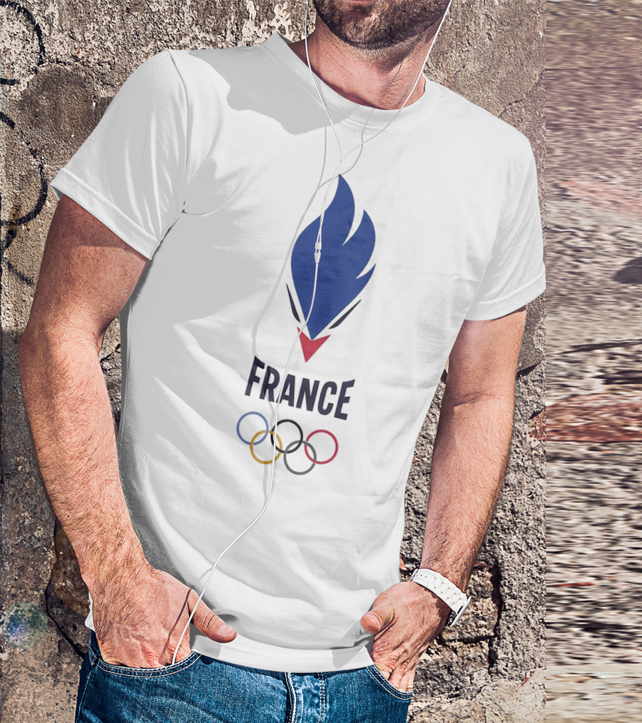 France Olympic Flame And Rings T-Shirt