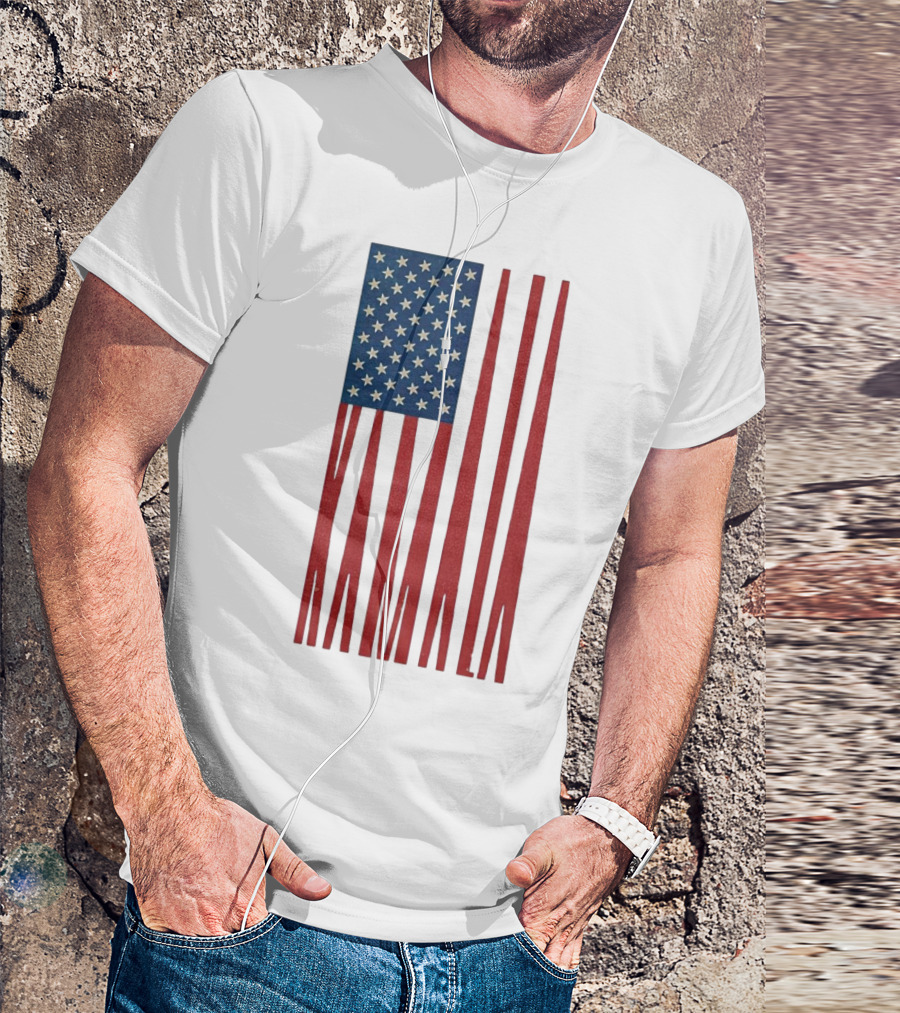 Vintage Kamala Harris 2024 USA Flag Election T-Shirt