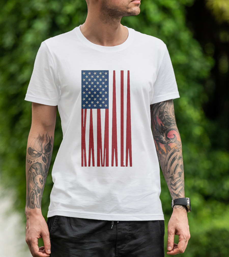 Vintage Kamala Harris 2024 USA Flag Election T-Shirt