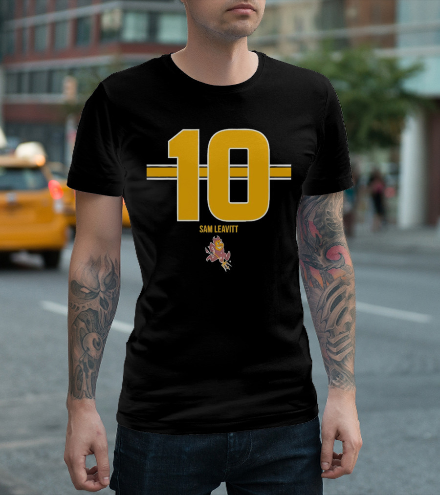 Sam Leavitt 10 Arizona State Sun Devils Football Player Iconic T-Shirt