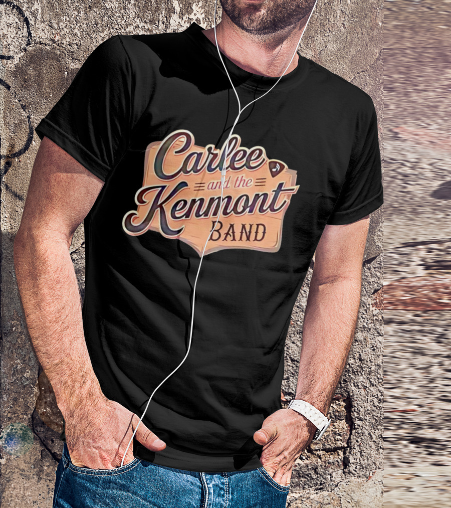 Carlee And The Kenmont Band Retro Sign With Guitar Pick T-Shirt