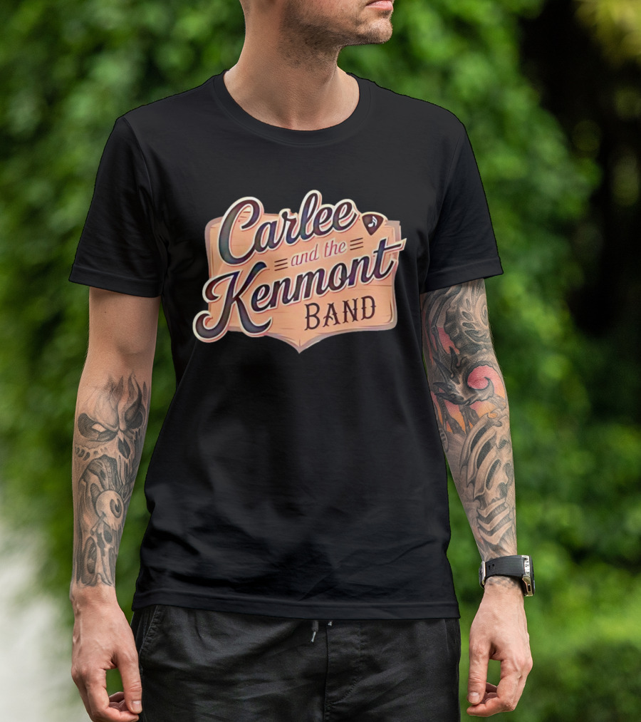 Carlee And The Kenmont Band Retro Sign With Guitar Pick T-Shirt