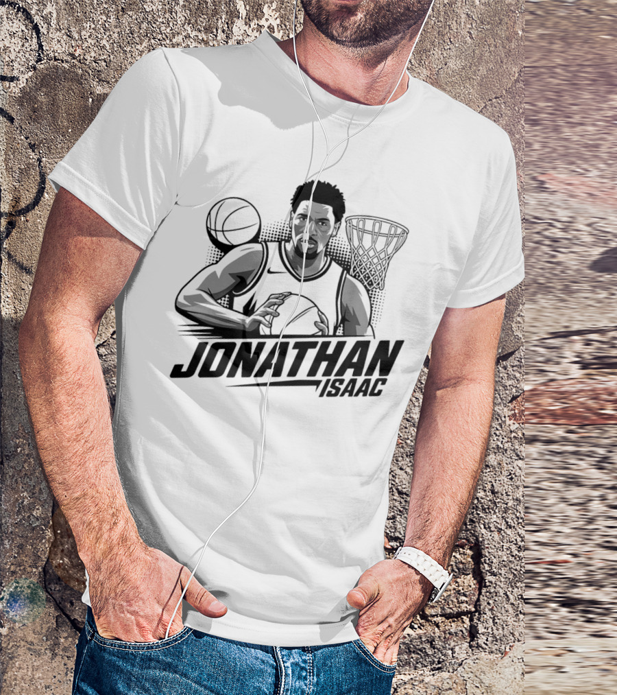 Jonathan Isaac Basketball Player Dunking With Hoop And Ball T-Shirt