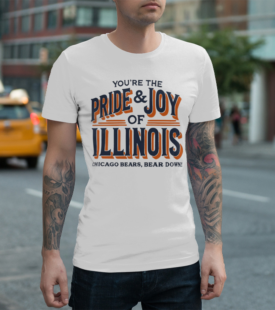 You're the Pride and Joy of Illinois Chicago Bears Bear Down T-Shirt