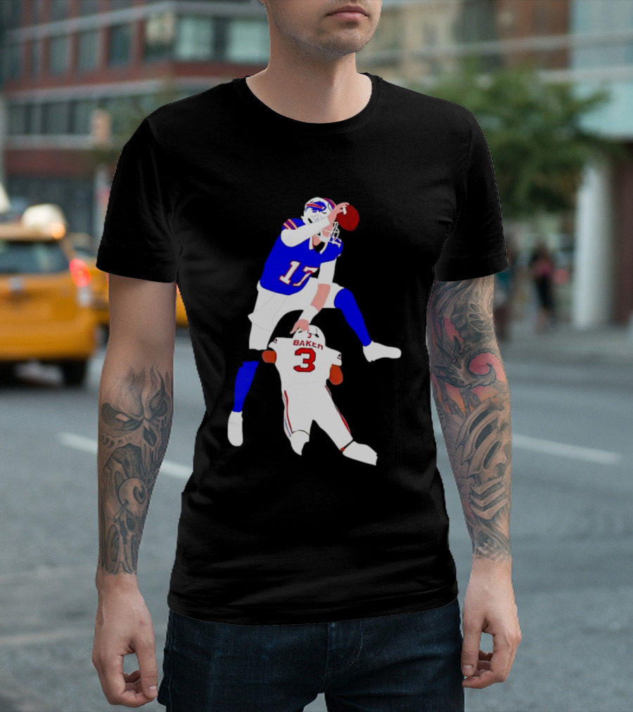 The Most Overrated QB Josh Allen Over Baker 3 Football Play T-Shirt