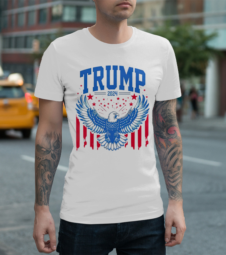 Trump 2024 Eagle Stars Stripes T-Shirt