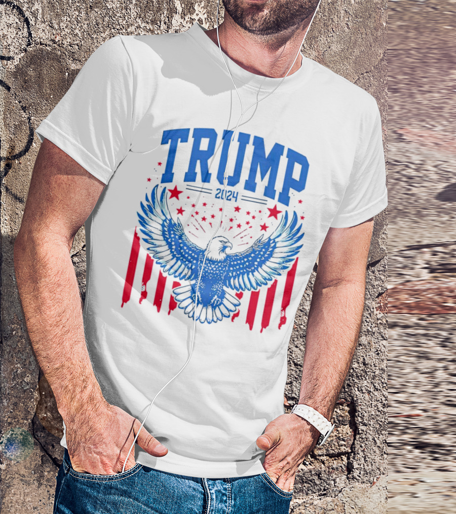 Trump 2024 Eagle Stars Stripes T-Shirt
