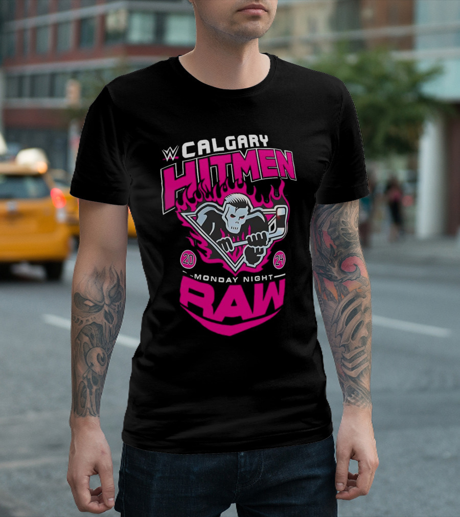 WWE Calgary Hitmen Monday Night Raw Hockey T-Shirt