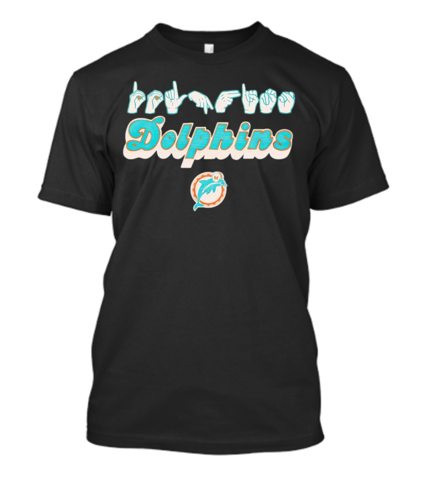 Love Sign Dolphins Miami ASL T-Shirt