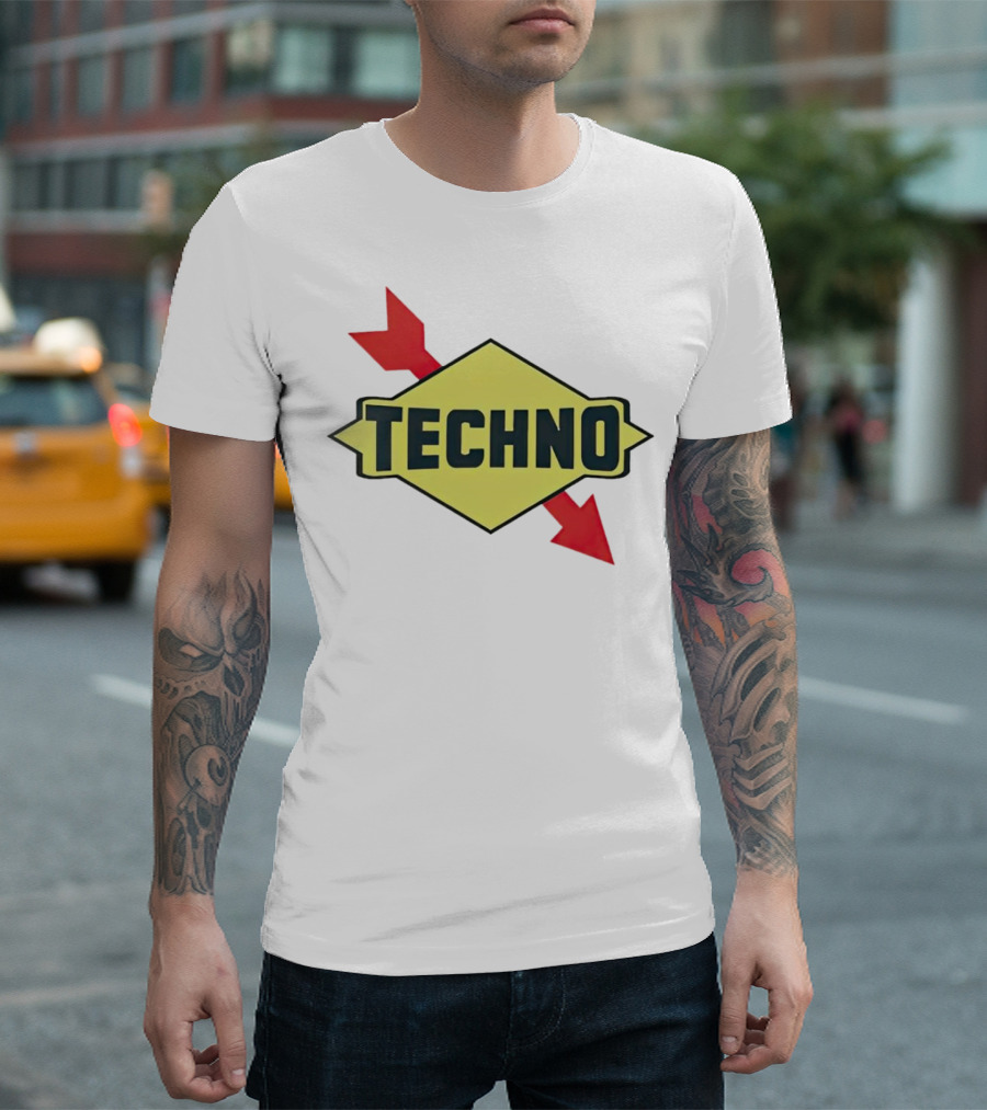 Techno Yellow Diamond Red Arrows T-Shirt