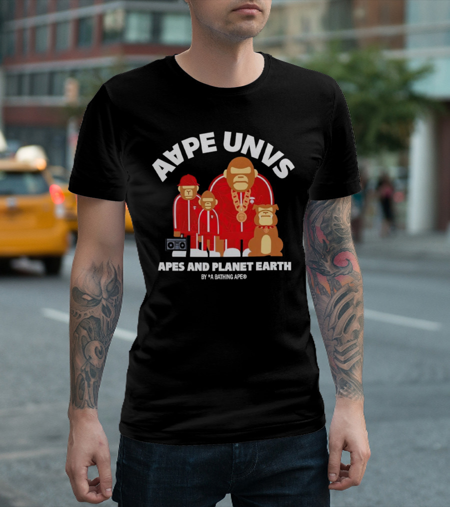 AAPE UNVS Apes and Planet Earth by A Bathing Ape T-Shirt