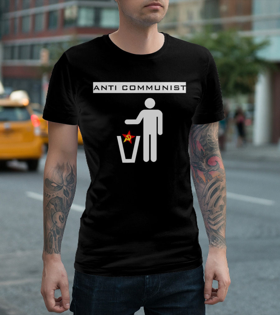 Anti Communist Throwing Away Soviet Hammer and Sickle T-Shirt