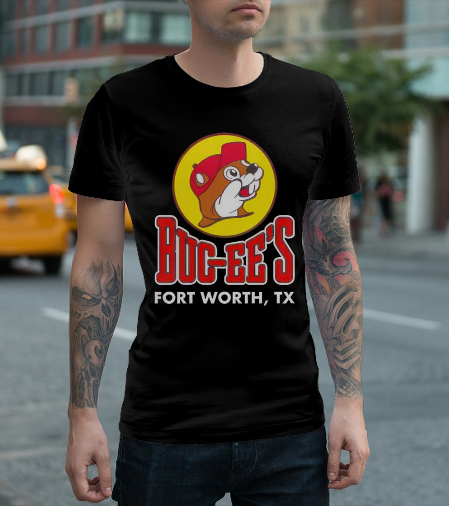 Buc-Ee's Fort Worth TX Logo with Beaming Beaver T-Shirt