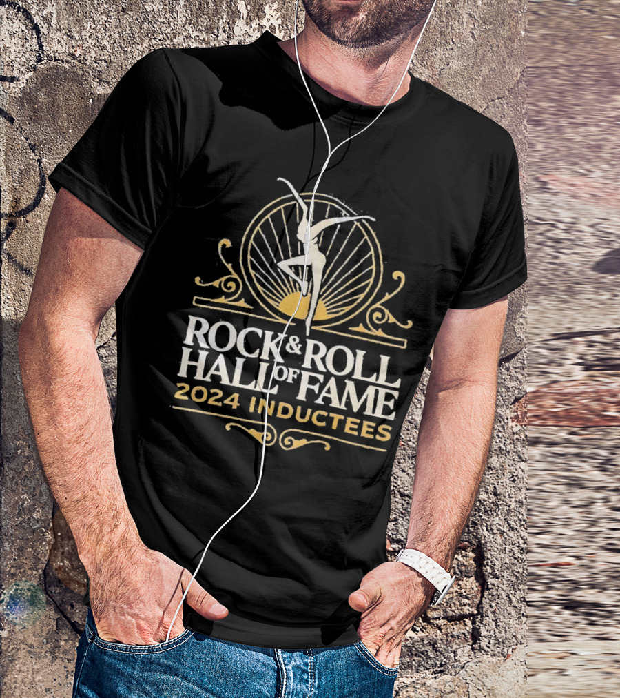 Rock And Roll Hall Of Fame 2024 Inductees Silhouette Sunburst T-Shirt