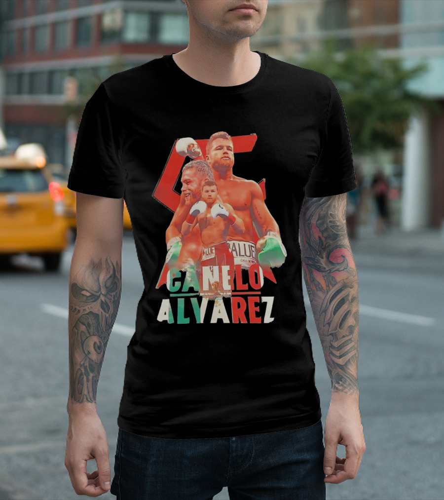 Canelo Alvarez Boxing Champions Collage T-Shirt