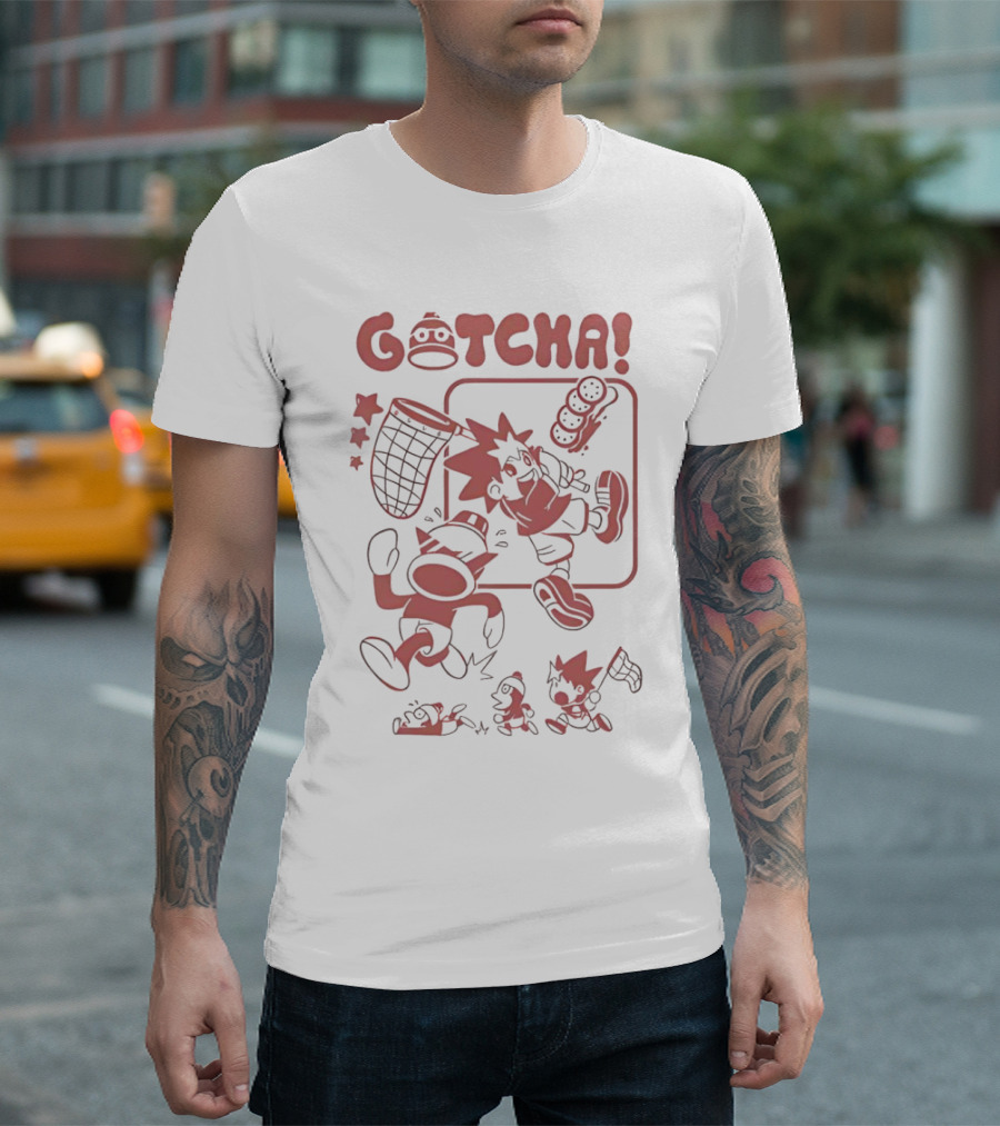 Gotcha Ape Escape Characters with Net T-Shirt