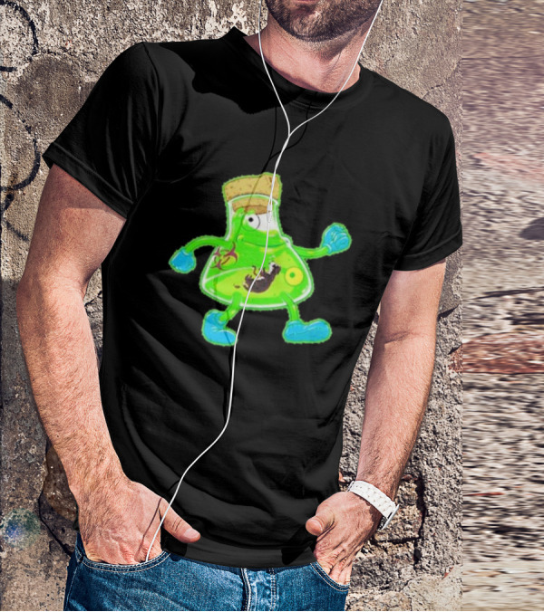 Toxic Soy Monster Beaker Creature With Biohazard T-Shirt