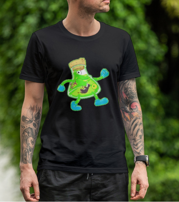 Toxic Soy Monster Beaker Creature With Biohazard T-Shirt