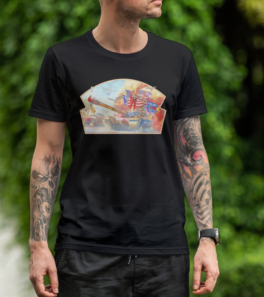Trump Tank 2024 Indict This MAGA Flag Helicopter Explosion T-Shirt