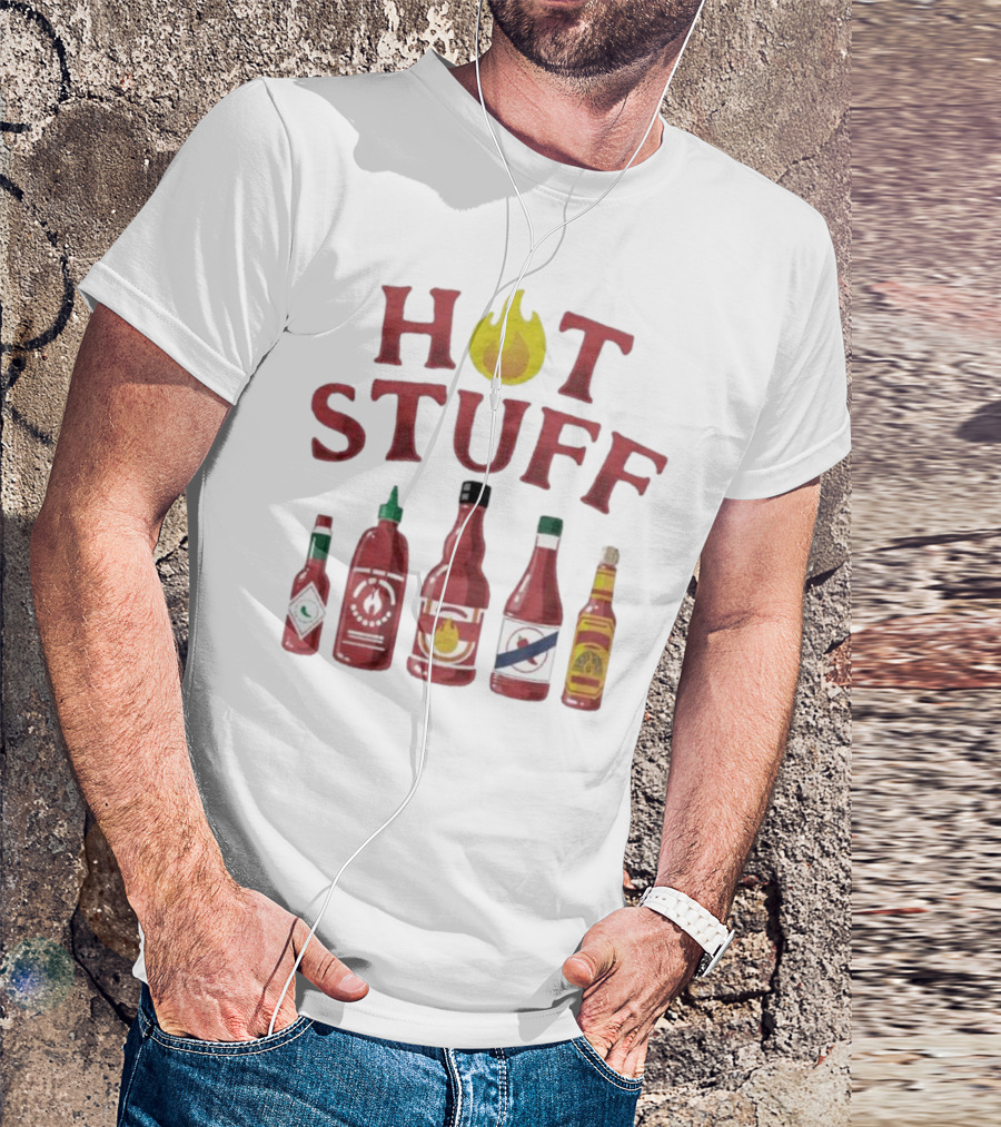 HOT STUFF Hot Sauce Bottles Collection Hottah The Bettah T-Shirt