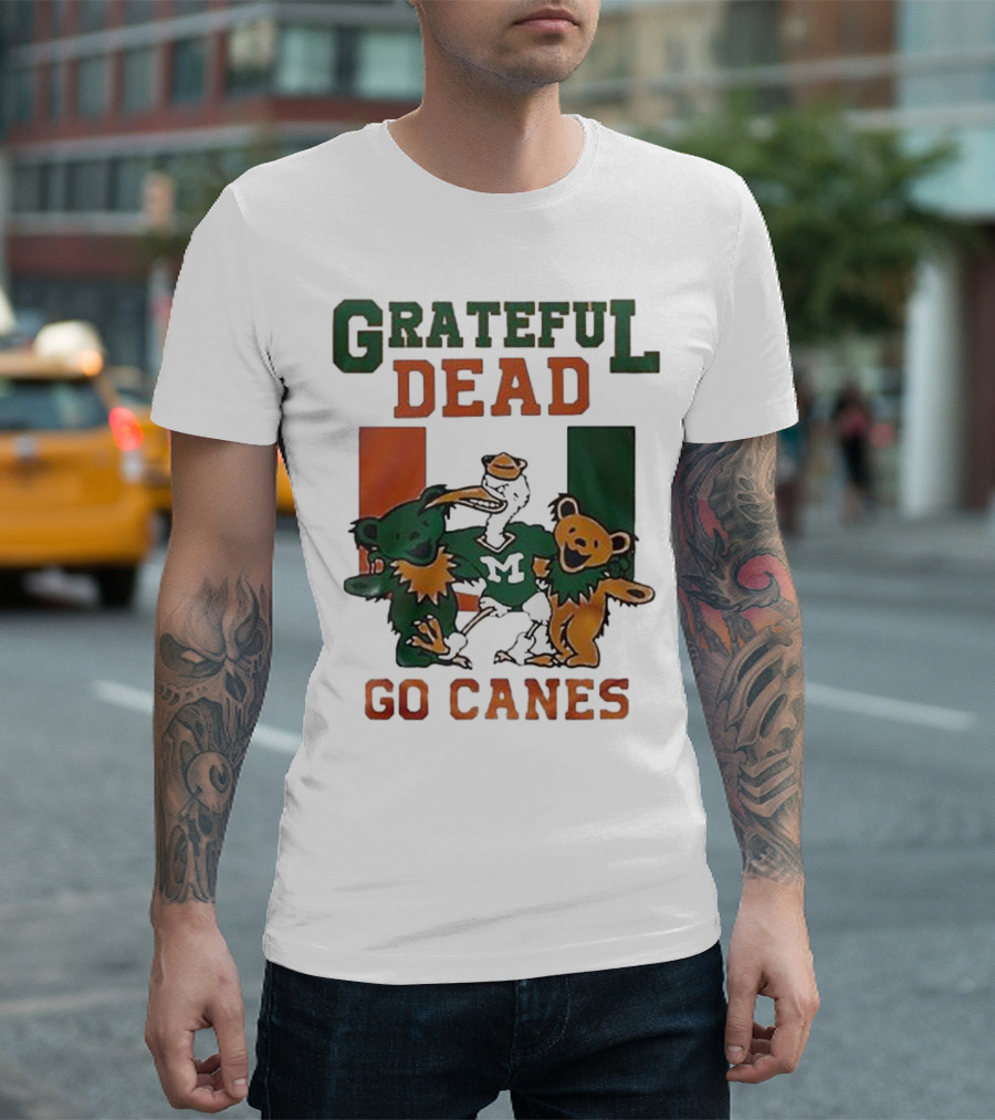 Grateful Dead Miami Hurricanes Go Canes Bears T-Shirt