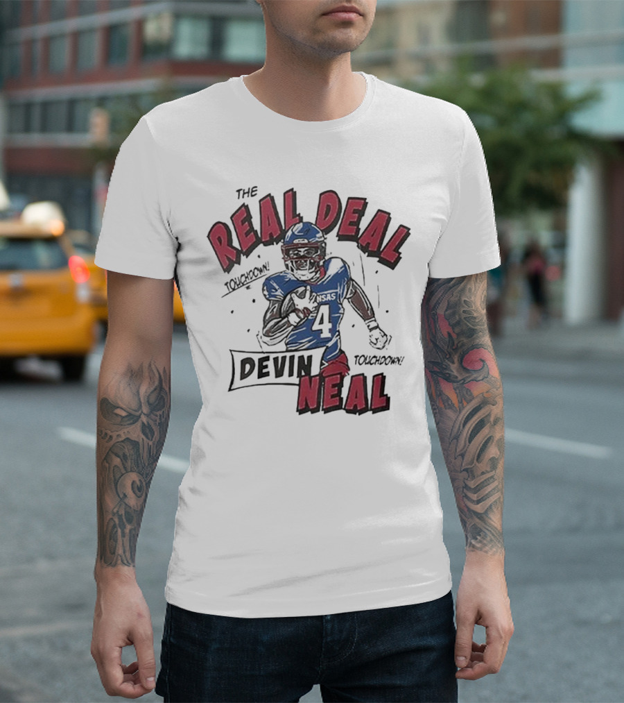 The Real Deal Devin Neal Kansas Touchdown Football Player T-Shirt