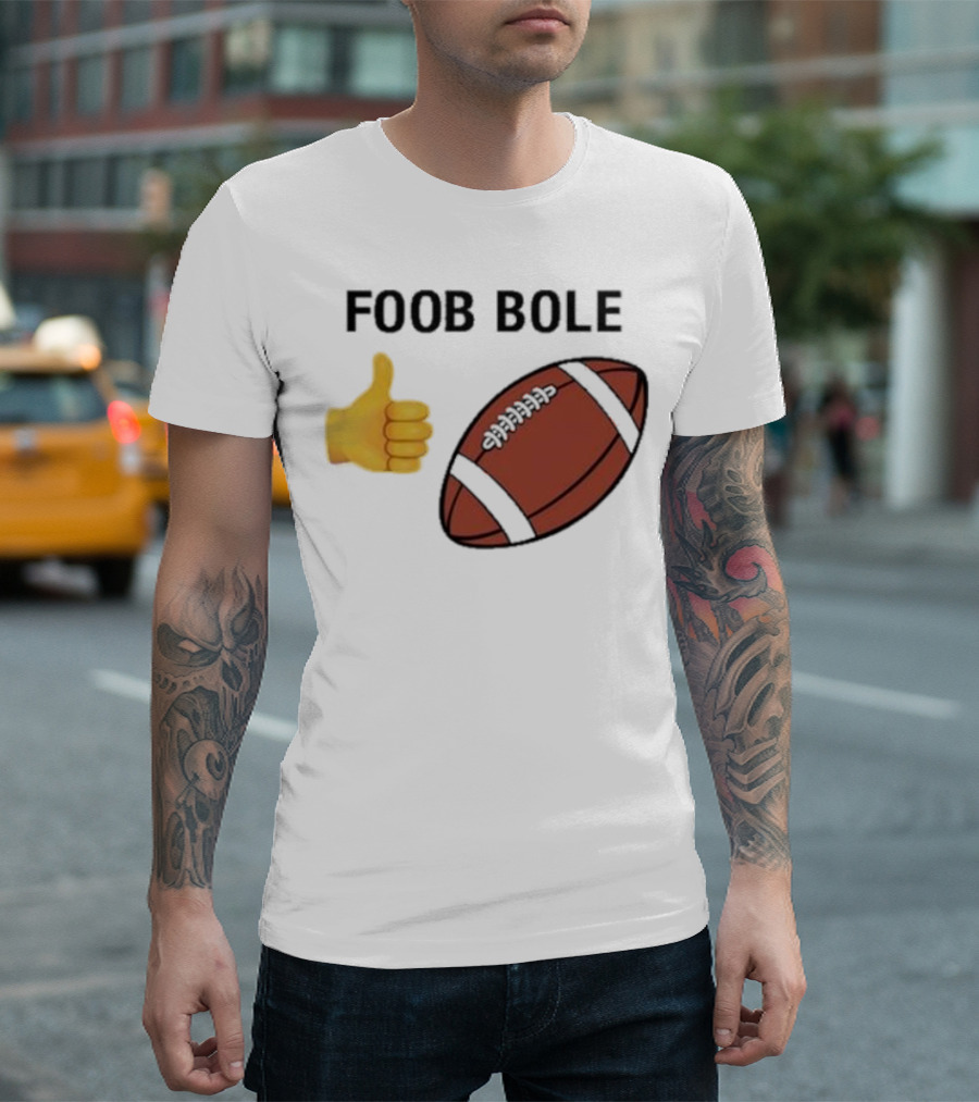 Foob Bole Football Thumb Up Emoji Brown Ball T-Shirt