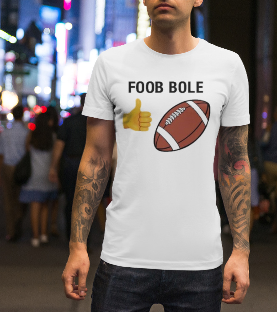 Foob Bole Football Thumb Up Emoji Brown Ball T-Shirt
