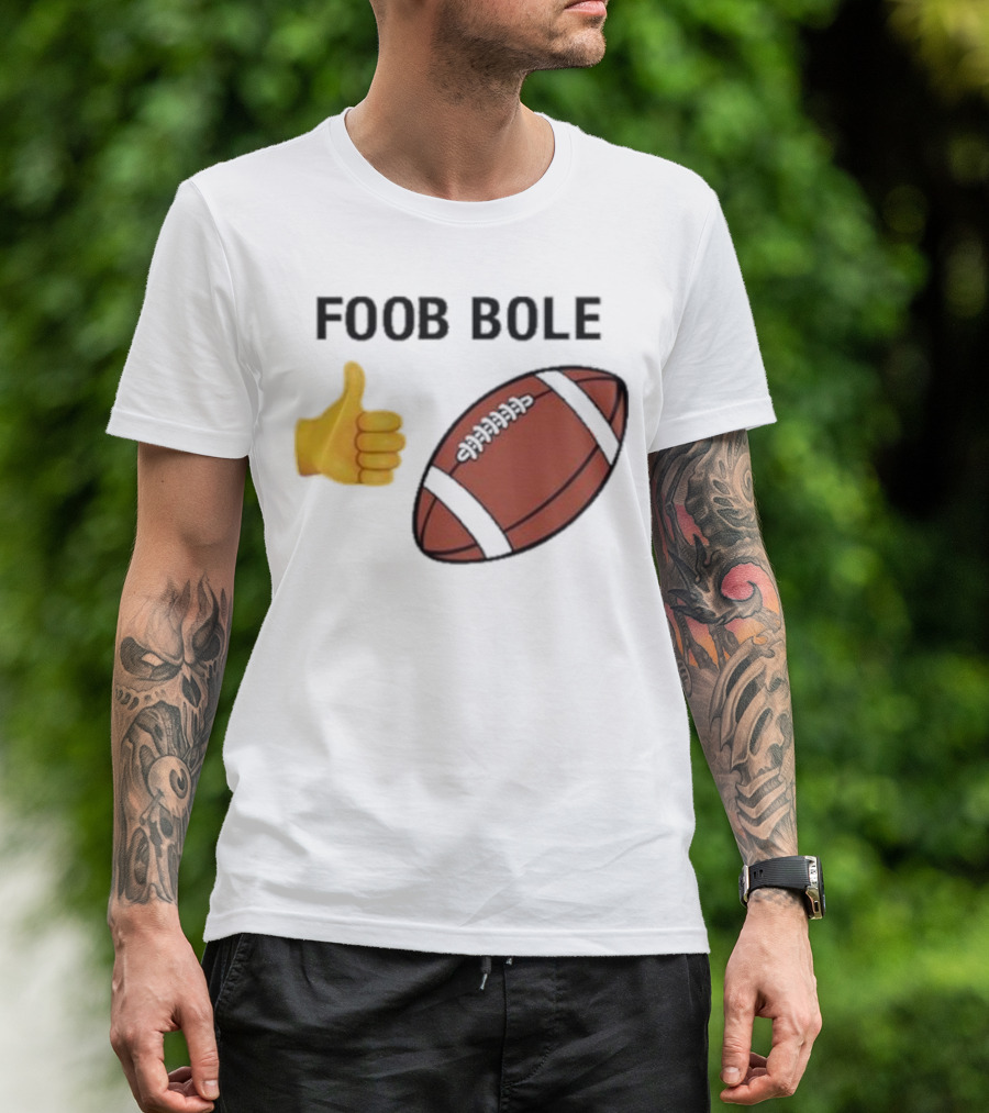 Foob Bole Football Thumb Up Emoji Brown Ball T-Shirt