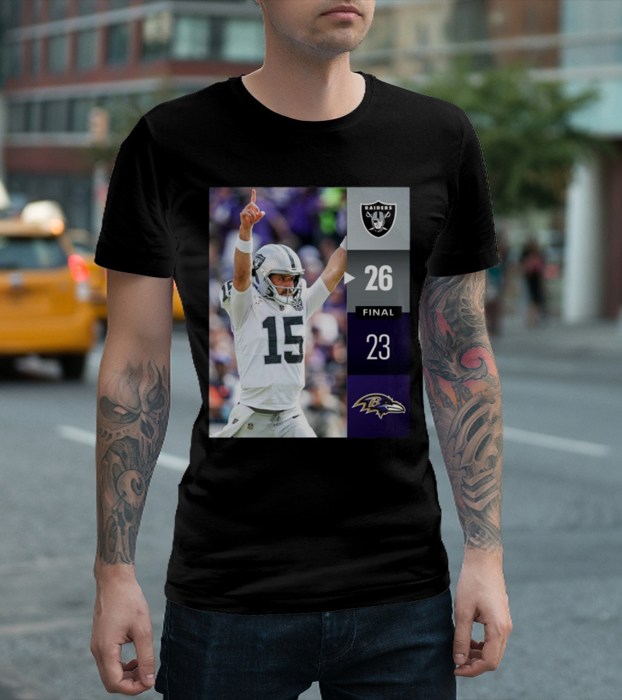Las Vegas Raiders 26-23 Baltimore Ravens NFL Week 2 Victory T-Shirt