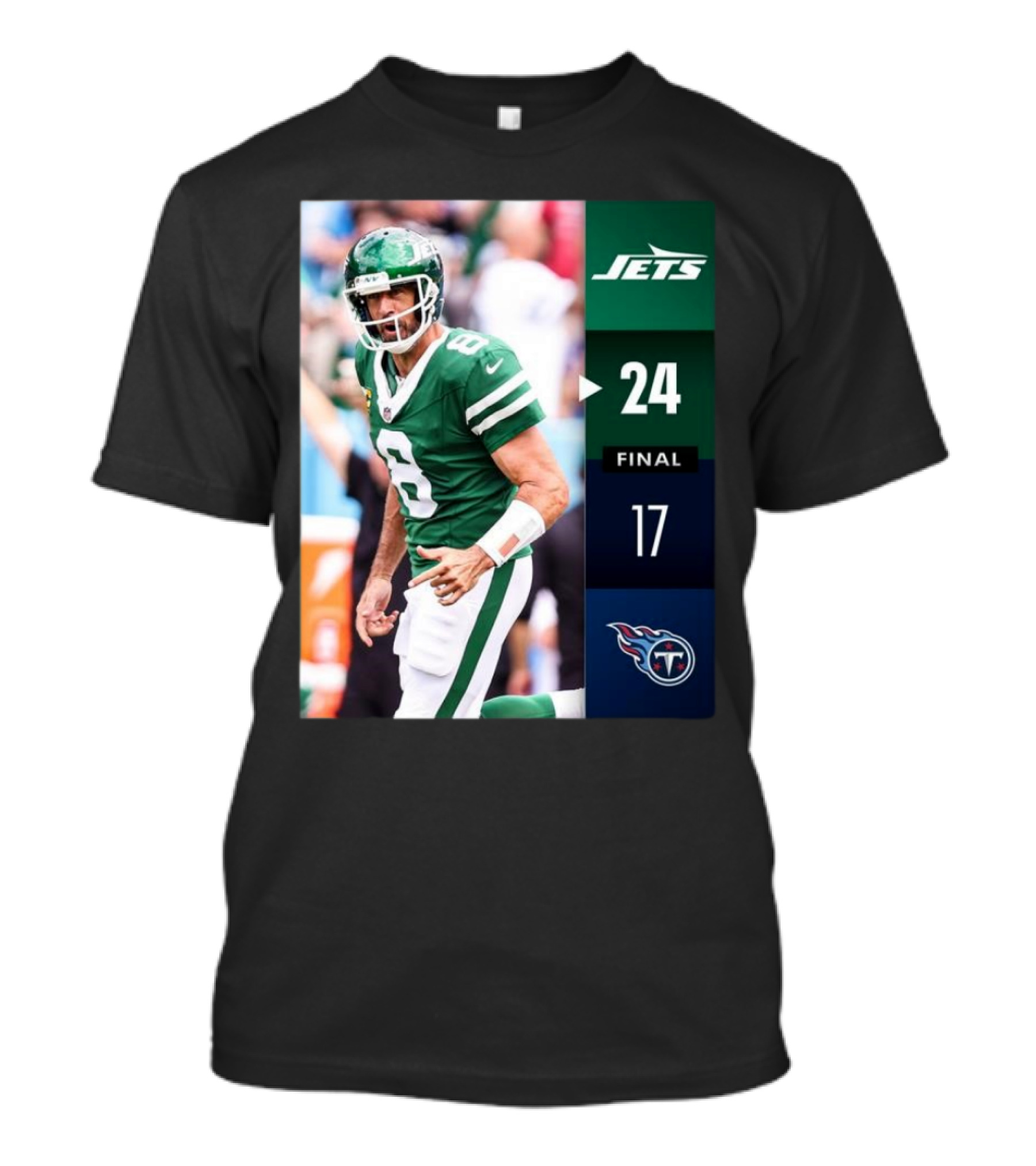 New York Jets 24-17 Titans 2024 NFL Week 2 Victory Final Score T-Shirt