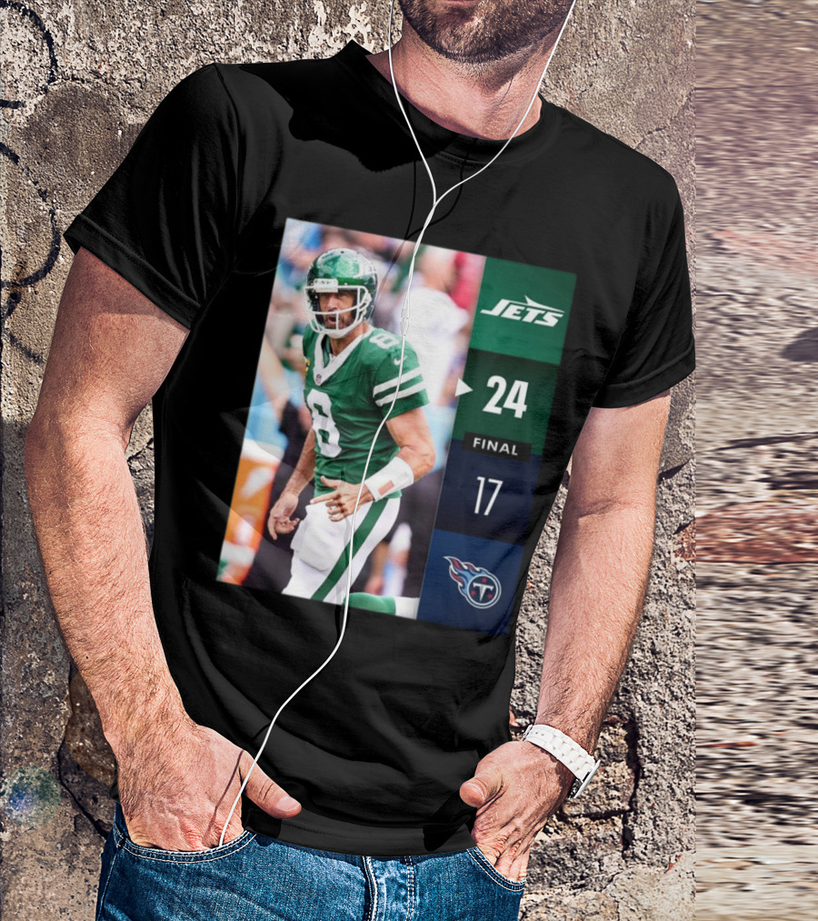 New York Jets 24-17 Titans 2024 NFL Week 2 Victory Final Score T-Shirt