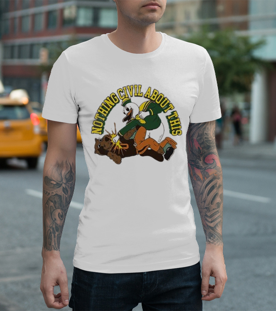 Nothing Civil About This Oregon Duck Knocks Out Oregon State Beavers T-Shirt