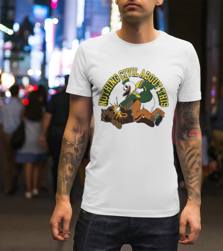 Nothing Civil About This Oregon Duck Knocks Out Oregon State Beavers T-Shirt